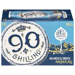 Odell Brewing Co. Balanced & Smooth Amber Ale 90 Shilling Beer 6 - 12 oz Cans