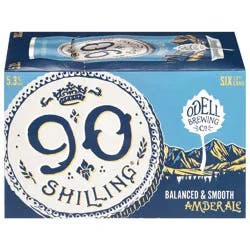 Odell Brewing Co. Balanced & Smooth Amber Ale 90 Shilling Beer 6 - 12 oz Cans