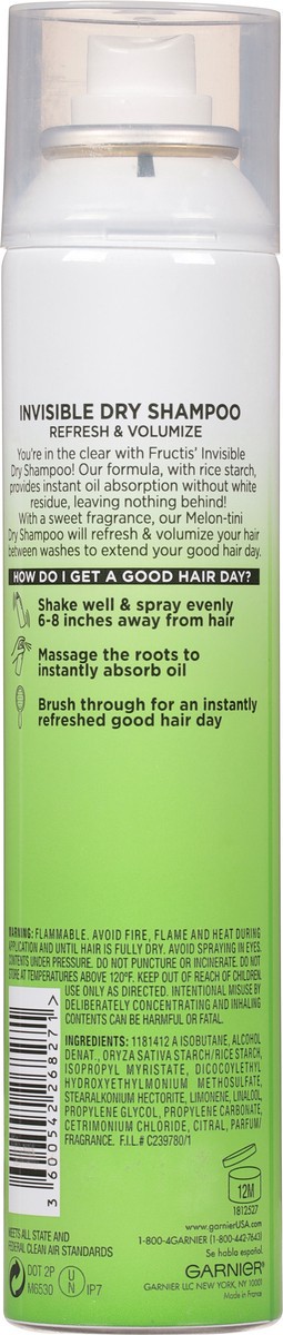slide 2 of 9, Garnier Melon-Tini Invisible Dry Shampoo 4.4 oz, 4.4 oz