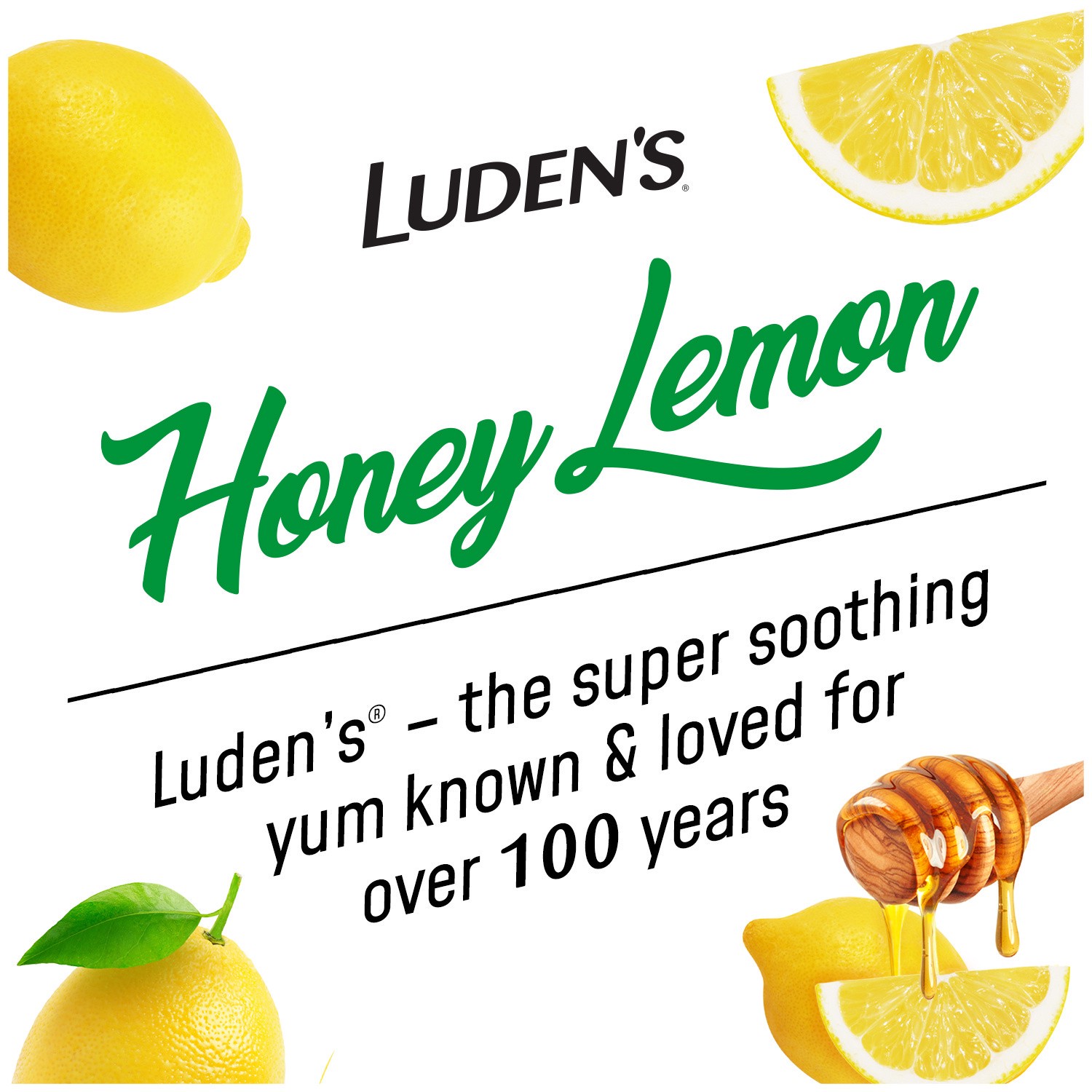 slide 2 of 2, Luden's Deliciously Soothing Throat Drops, Honey Lemon Flavor, 25 Count, 12 Pack, 25 ct