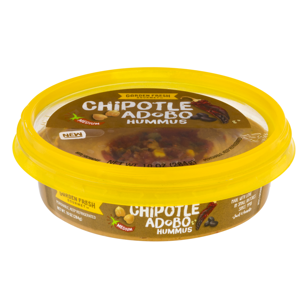 slide 1 of 1, Garden Fresh Chipotle Adobo Hummus, 10 oz