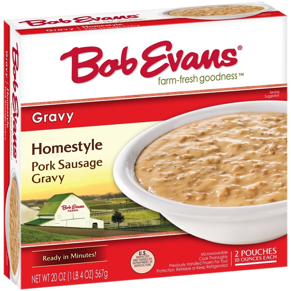 slide 1 of 4, Bob Evans Gravy, Homestyle Pork Sausage Gravy, 2 ct 10 oz