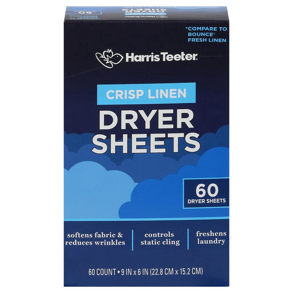 slide 3 of 3, Harris Teeter® Crisp Linen Dryer Sheets, 60 ct