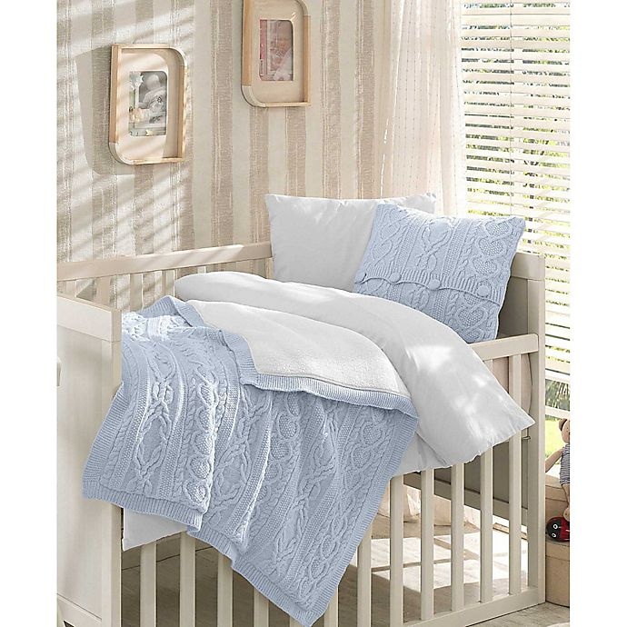 slide 2 of 4, Nipperland Boutique Crib Bedding Set - Blue, 6 ct