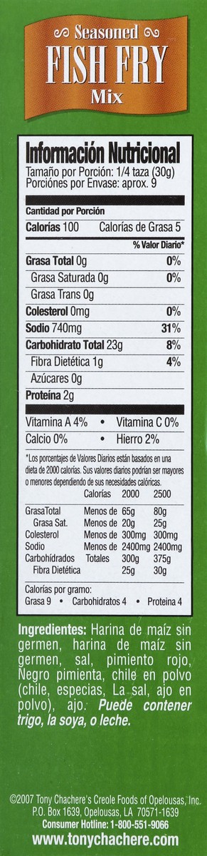 slide 3 of 4, Tony Chachere's Fish Fry Mix 10 oz, 10 oz