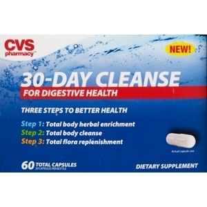 slide 1 of 1, CVS Pharmacy 30-Day Cleanse For Digestive Health Capsules, 60 ct