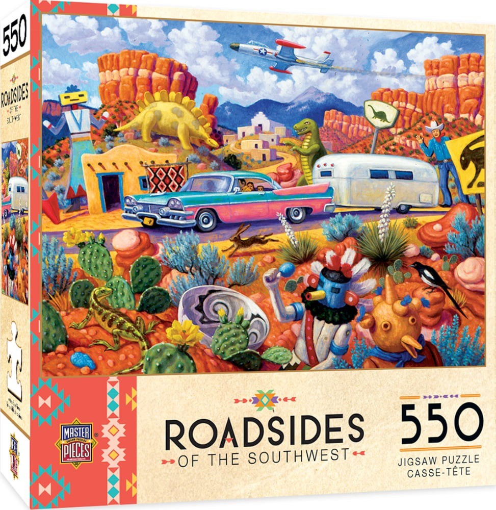 slide 1 of 1, Masterpieces Roadsides of the Southwest Off the Beaten Path Puzzle, 550 ct