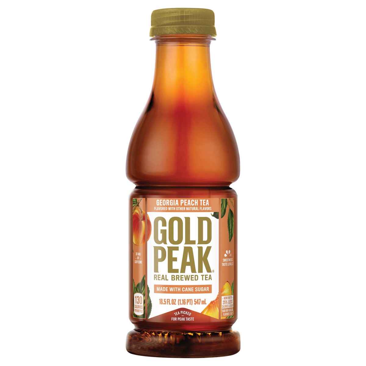 slide 1 of 5, Gold Peak Georgia Peach Tea Bottle, 18.5 fl oz, 18.50 fl oz