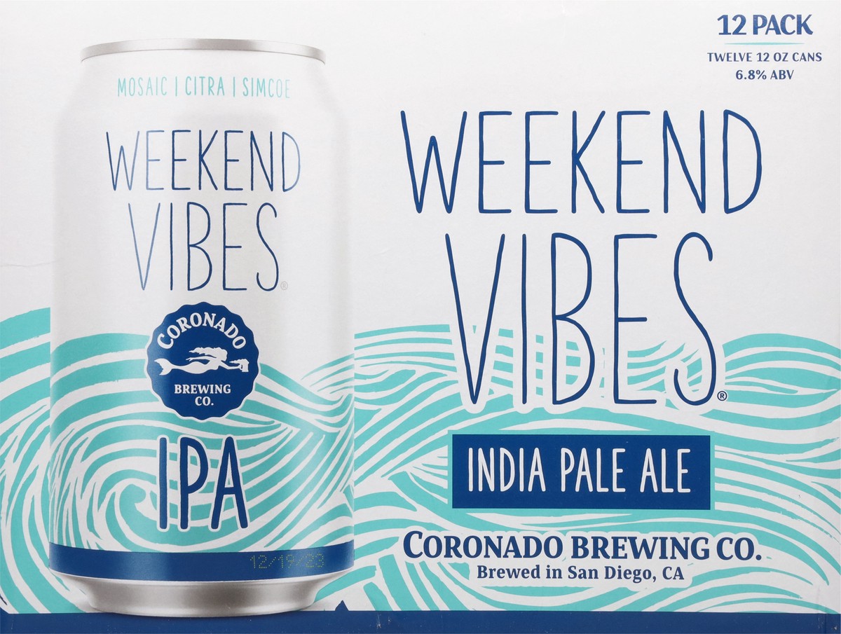 slide 8 of 10, Coronado Brewing Co. India Pale Ale Weekend Vibes Beer 12 - 12 oz Cans, 12 ct