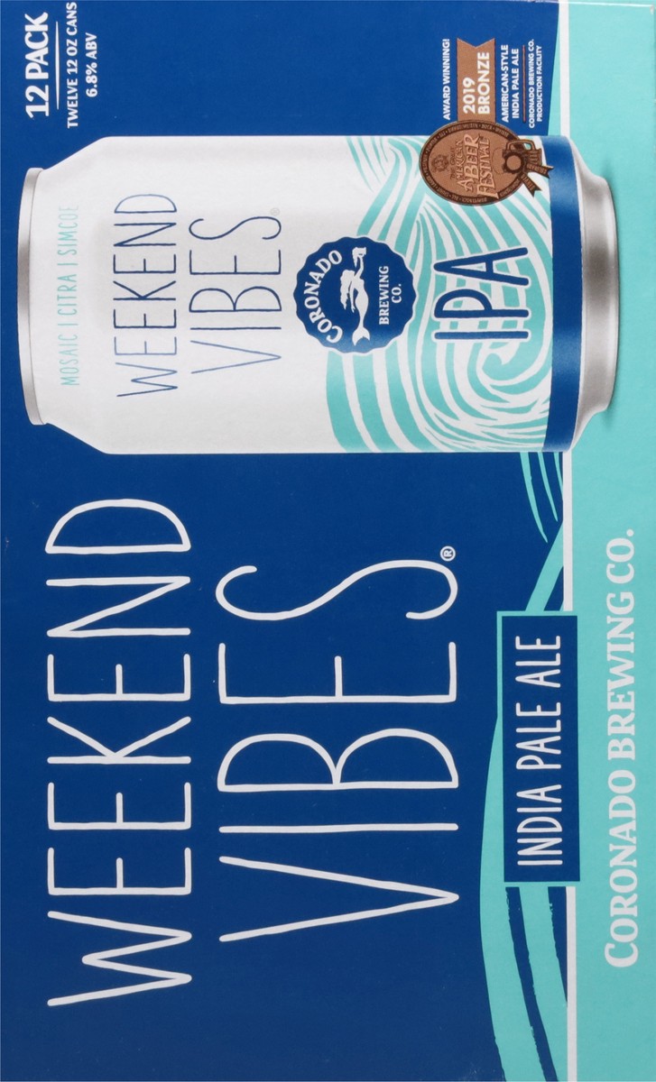 slide 6 of 10, Coronado Brewing Co. India Pale Ale Weekend Vibes Beer 12 - 12 oz Cans, 12 ct
