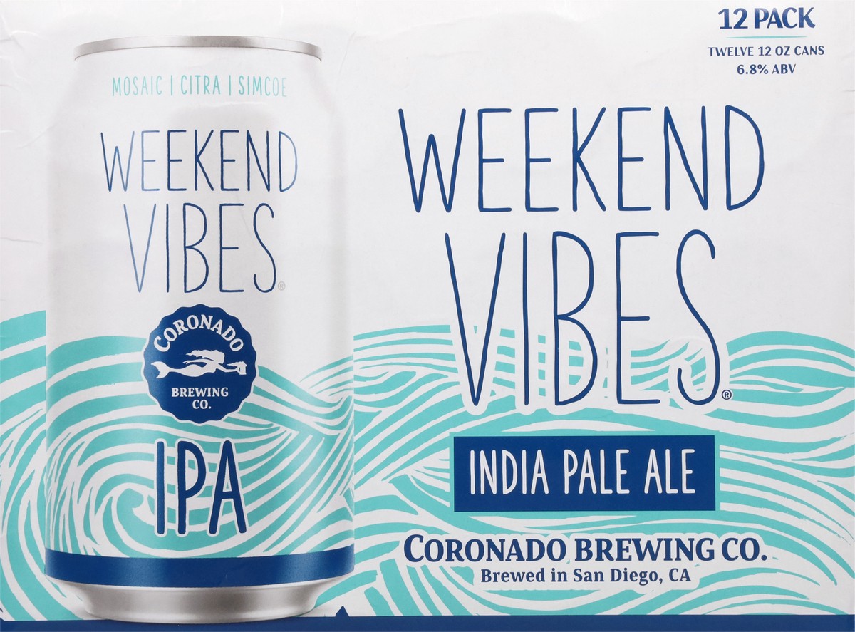 slide 9 of 10, Coronado Brewing Co. India Pale Ale Weekend Vibes Beer 12 - 12 oz Cans, 12 ct