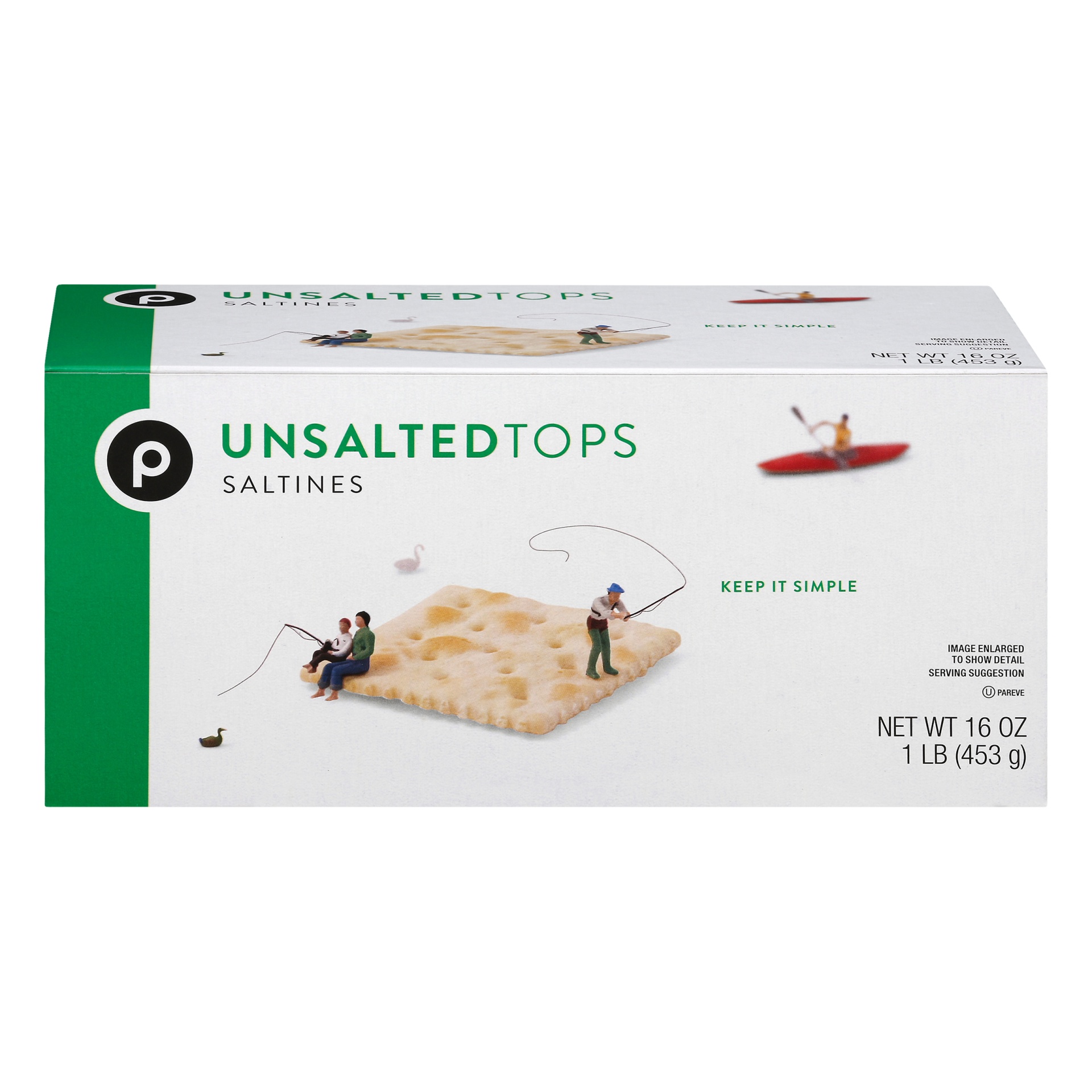 slide 1 of 1, Publix Unsalted Tops Saltines - 16 oz, 16 oz