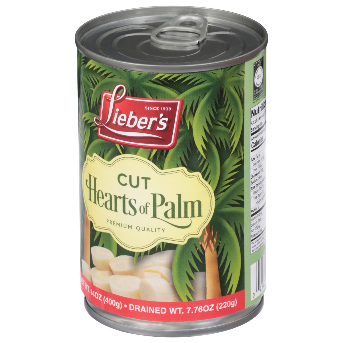 slide 12 of 12, Lieber's Cut Hearts of Palm 14 oz, 14 oz