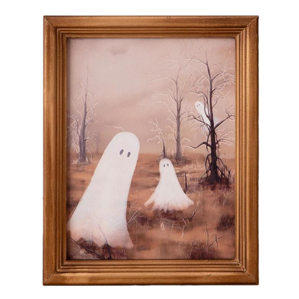 slide 1 of 1, Hy-Vee 7"x9" Double Ghost Ghostly Landscape Framed Print, 1 ct