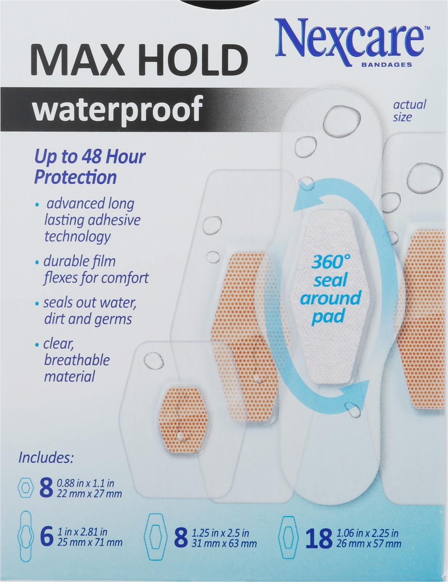 slide 7 of 9, Nexcare Assorted Max Hold Waterproof Bandages 40 Bandages 40 ea, 40 ct