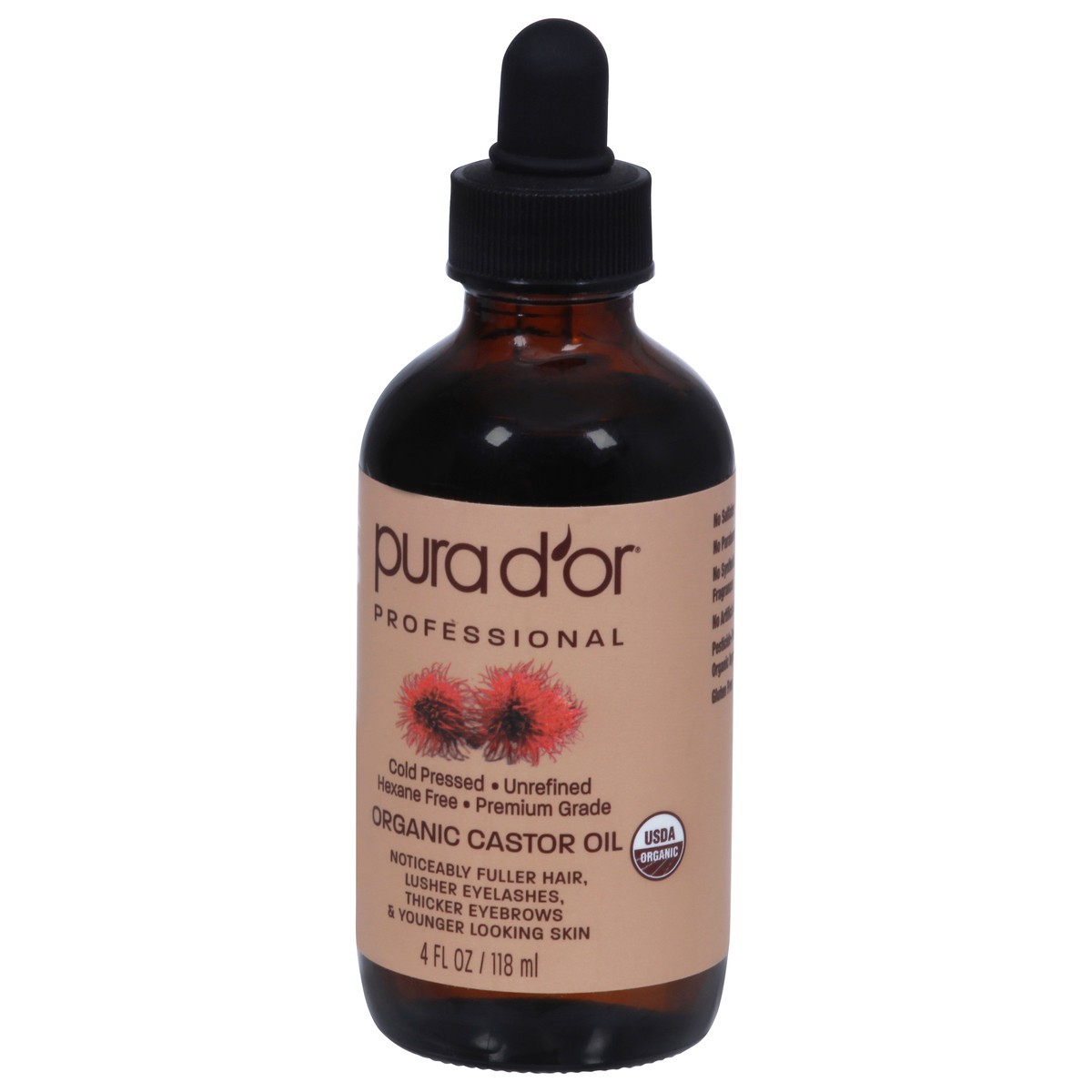 slide 4 of 9, Pura D'Or Cold Pressed Organic Castor Oil, 4 oz