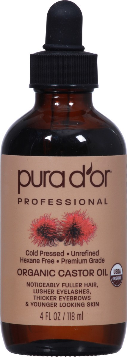 slide 2 of 9, Pura D'Or Cold Pressed Organic Castor Oil, 4 oz
