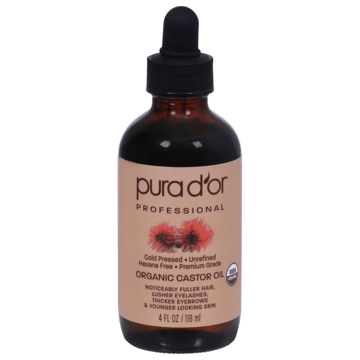 slide 1 of 9, Pura D'Or Cold Pressed Organic Castor Oil, 4 oz