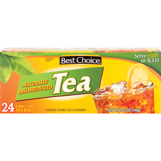 slide 1 of 1, Best Choice Decaf Tea Bags Family Size - 24 ct, 24 ct