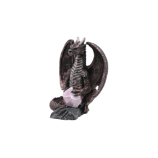 slide 1 of 5, Mini Pink & Black Dragon With Crystal By Ashland, 1.9 in x 2.9 in x 2.4 in