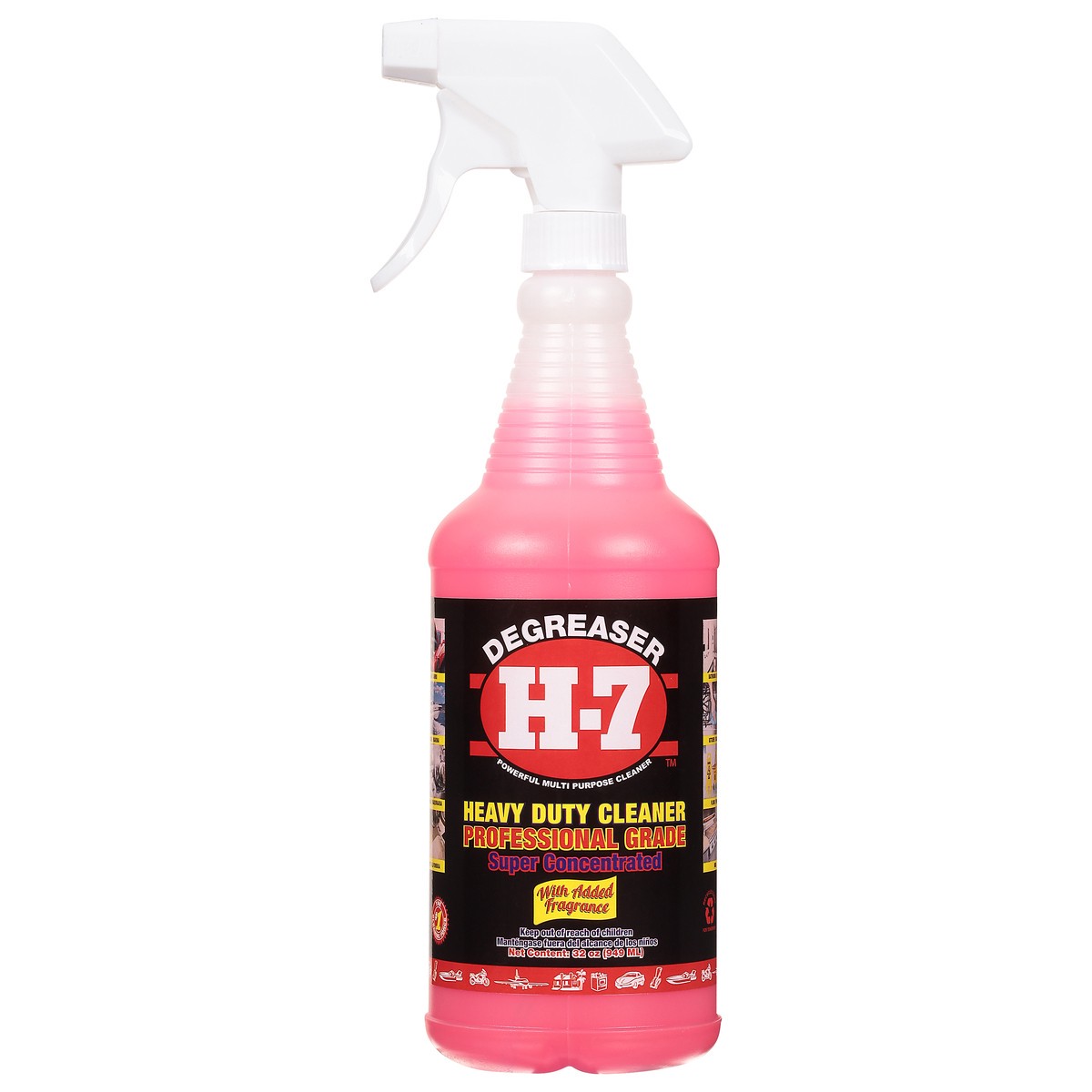 slide 1 of 10, H-7 Professional Grade Heavy Duty Cleaner & Degreaser 32 oz, 32 oz