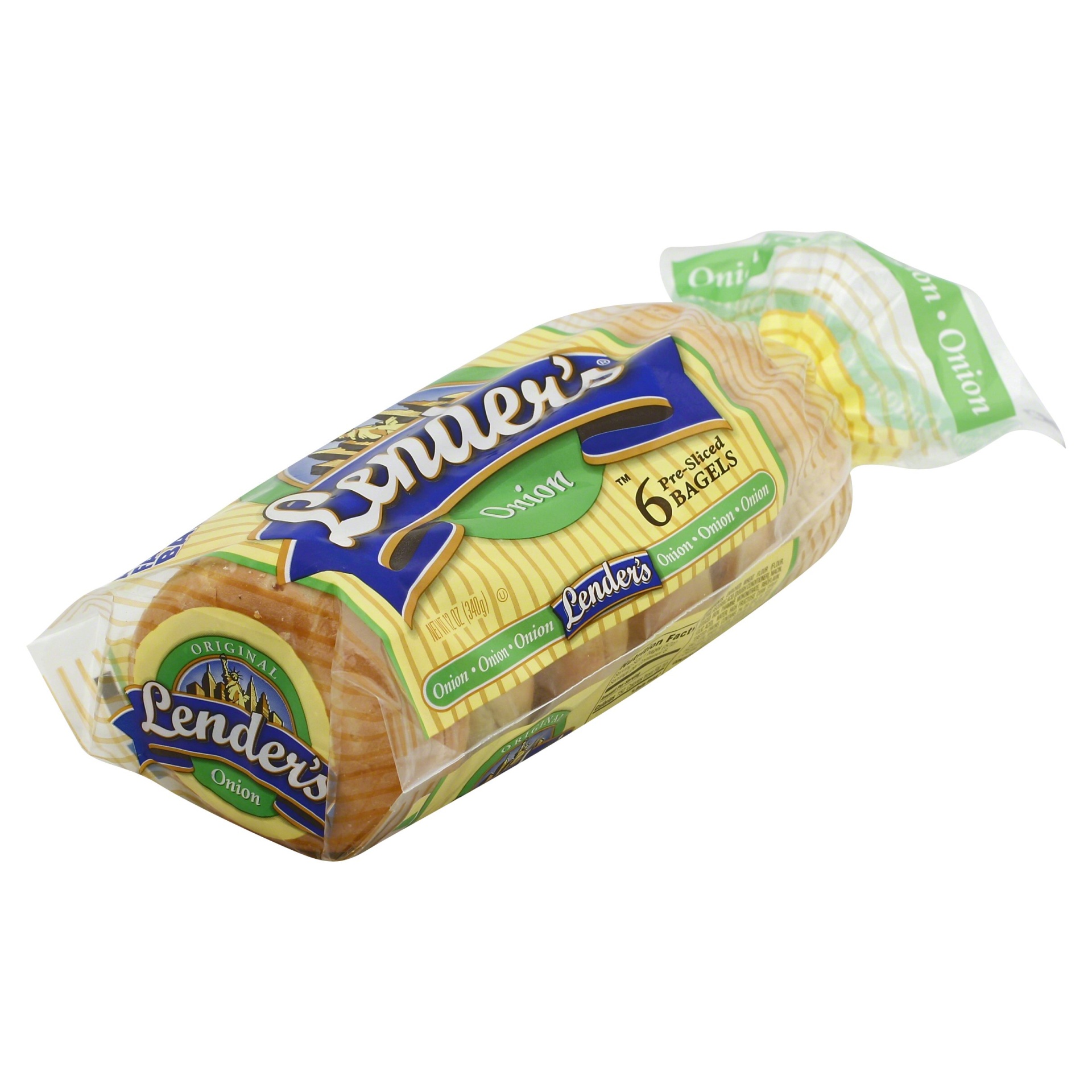 Lender's PreSliced Bagels Onion 6 ct; 12 oz Shipt