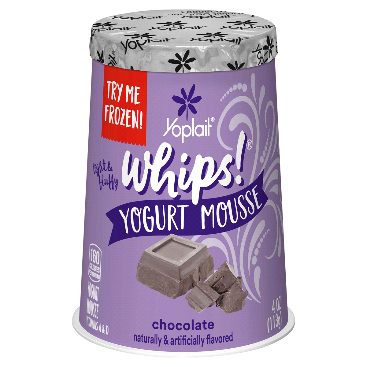 slide 1 of 4, Yoplait Whips Chocolate Mousse Flavored, 4 oz