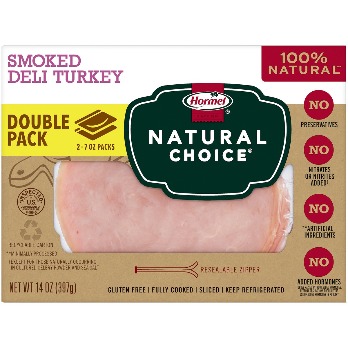 slide 4 of 7, Hormel Natural Choice Lunchmeat Deli Turkey, 14 Oz, 14 oz