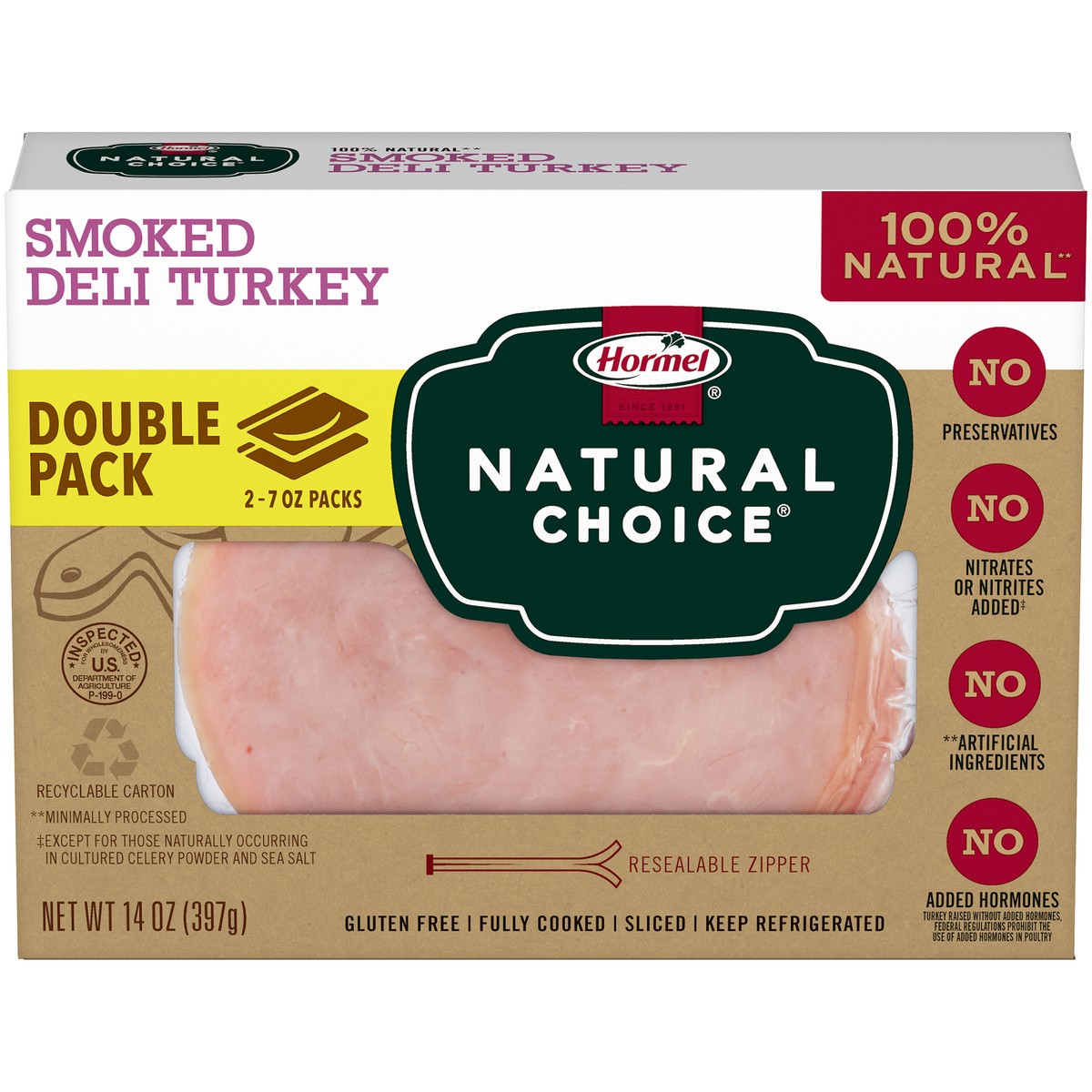 slide 1 of 7, Hormel Natural Choice Lunchmeat Deli Turkey, 14 Oz, 14 oz