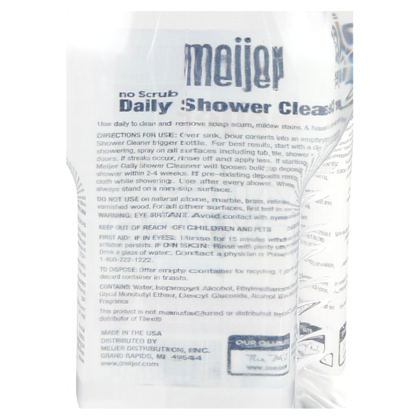 slide 4 of 5, Meijer No Scrub Daily Shower Cleaner Refill, 64 oz