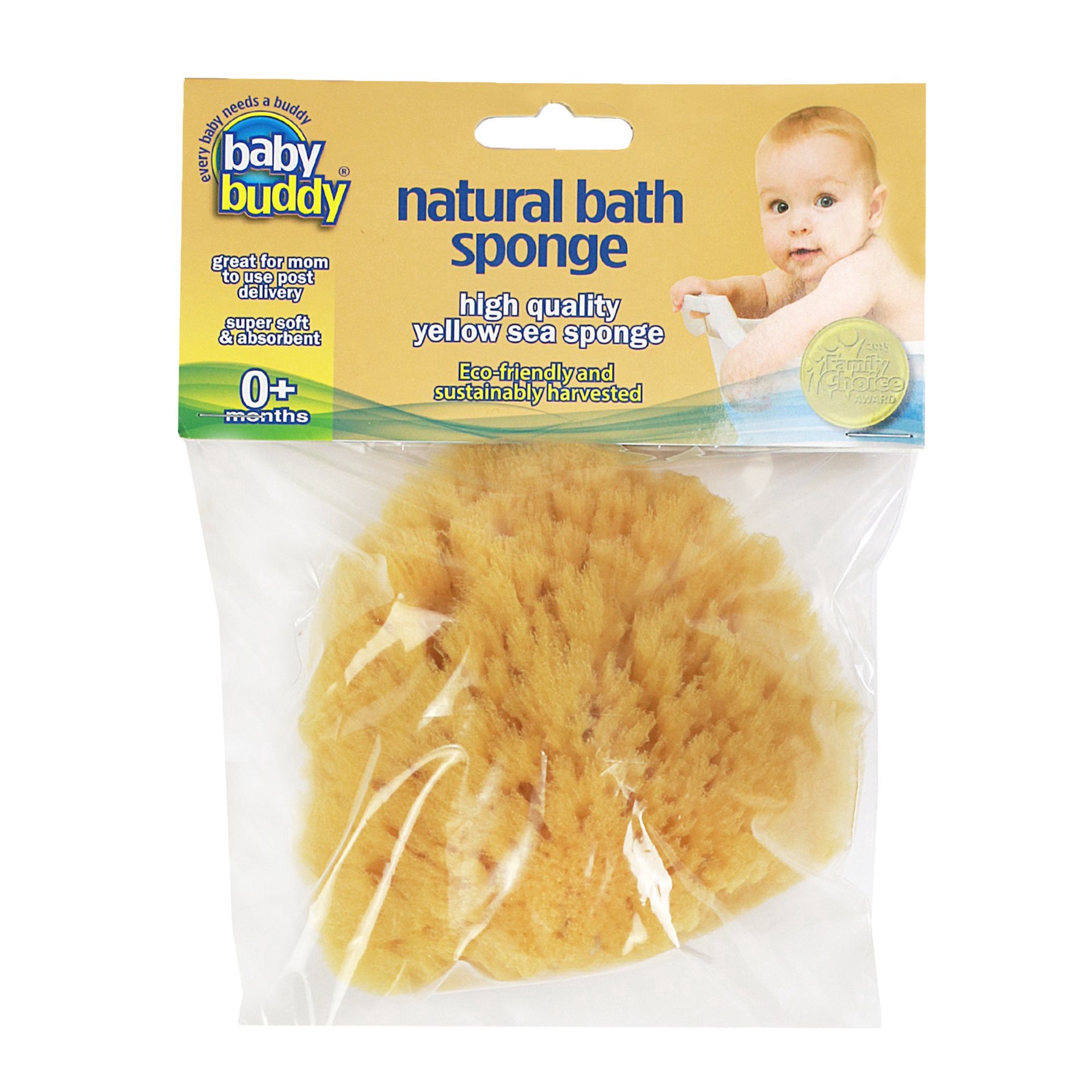 slide 1 of 1, Baby Buddy Natural Yellow Sea Bath Sponge, 1 ct