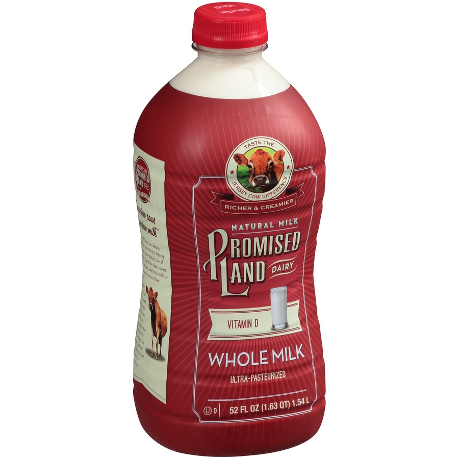 slide 2 of 8, Promised Land Vitamin D Ultra Pateurized Whole Milk, 52 fl oz