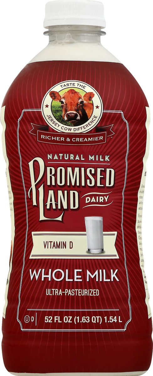 slide 13 of 13, Promised Land Dairy Promised Land Vitamin D Ultra Pateurized Whole Milk, 52 fl oz