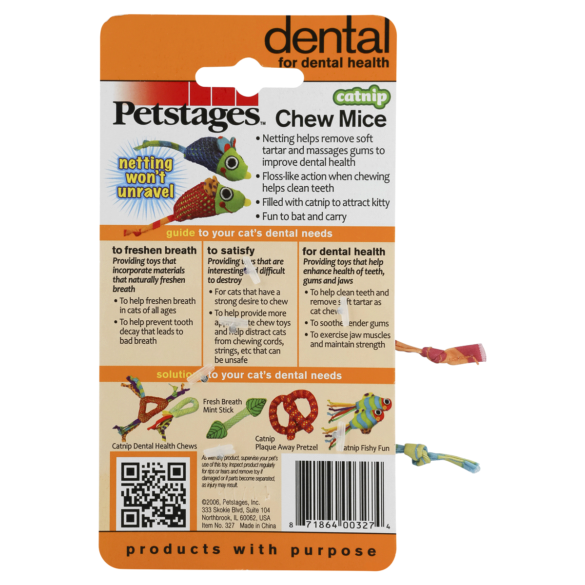 slide 2 of 2, Petstages Catnip Chew Mice Cat Toy, 2 ct