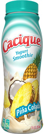 slide 1 of 1, Cacique Pina Colada Yogurt Smoothie, 7 oz