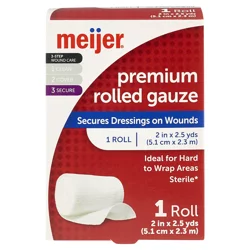 Meijer Rolled Premium Gauze 2", 2.5 Yds