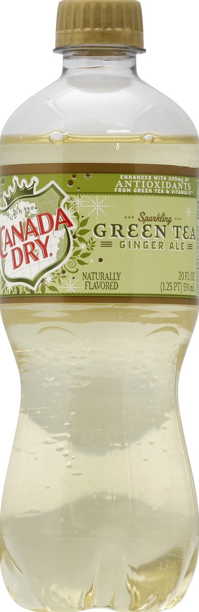 slide 1 of 2, Canada Dry Green Tea Ginger Ale Soda, 20 fl oz bottle, 20 oz