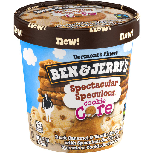 slide 2 of 8, Ben & Jerry's Spectacular Speculoos Cookie Core Ice Cream, 1 pint