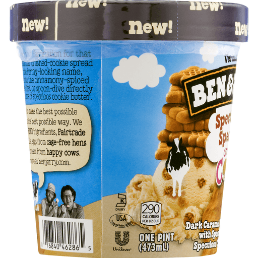 slide 5 of 8, Ben & Jerry's Spectacular Speculoos Cookie Core Ice Cream, 1 pint