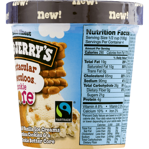 slide 6 of 8, Ben & Jerry's Spectacular Speculoos Cookie Core Ice Cream, 1 pint