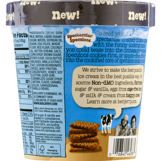 slide 7 of 8, Ben & Jerry's Spectacular Speculoos Cookie Core Ice Cream, 1 pint