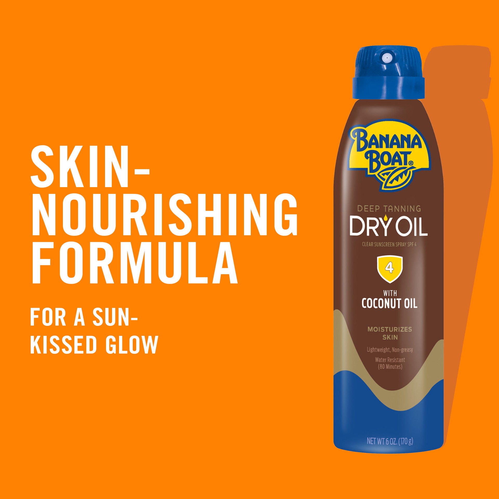 slide 7 of 8, Banana Boat Deep Tanning Dry Oil Clear Spray Sunscreen SPF 4, 6oz, 6 oz