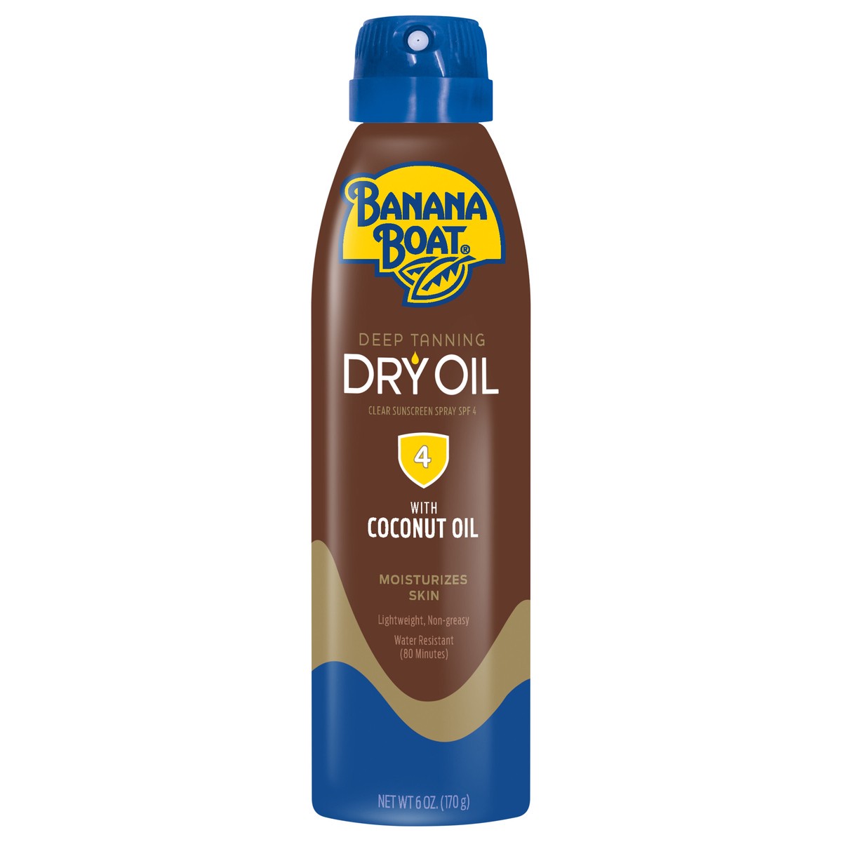 slide 1 of 8, Banana Boat Deep Tanning Dry Oil Clear Spray Sunscreen SPF 4, 6oz, 6 oz