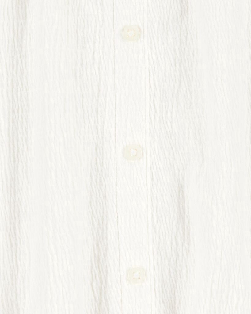 slide 2 of 2, Carter's Kid Solid Short-Sleeve Fashion Top - Cream Ivory 4, 1 ct