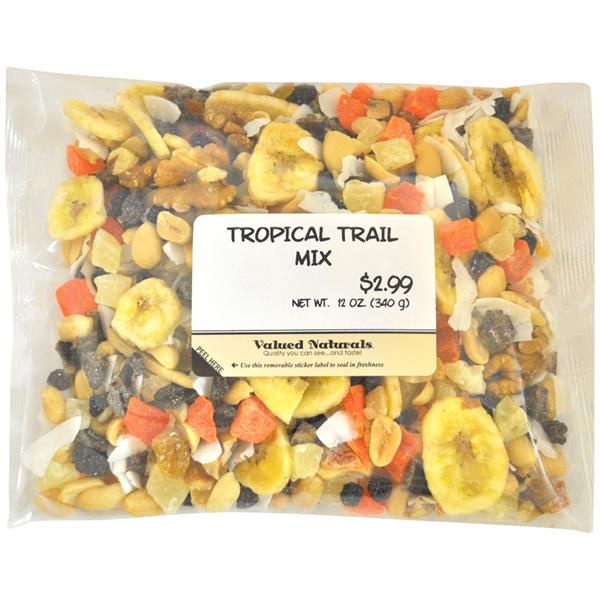slide 1 of 1, Valued Naturals Prepriced Tropical Style Trail Mix, 12 oz