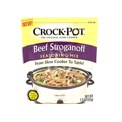 slide 1 of 1, Crock-Pot Beef Stroganoff Seasoning Mix, 1.5 oz