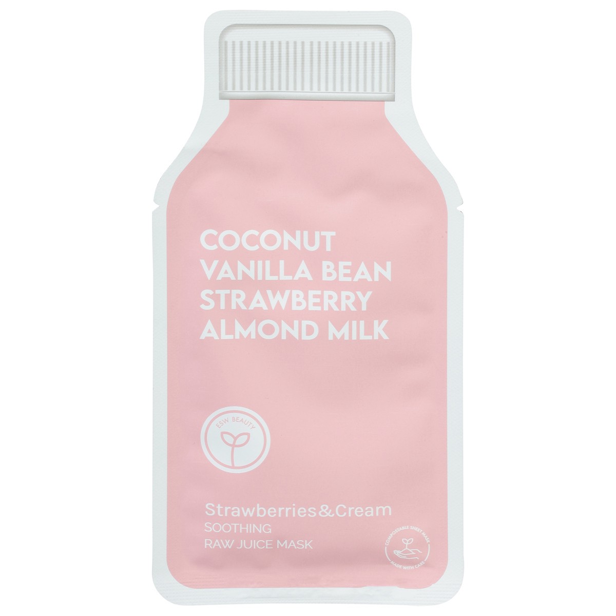slide 10 of 10, ESW Beauty Strawberries & Cream Soothing Raw Juice Mask 1 0.85 fl oz, 1 ct