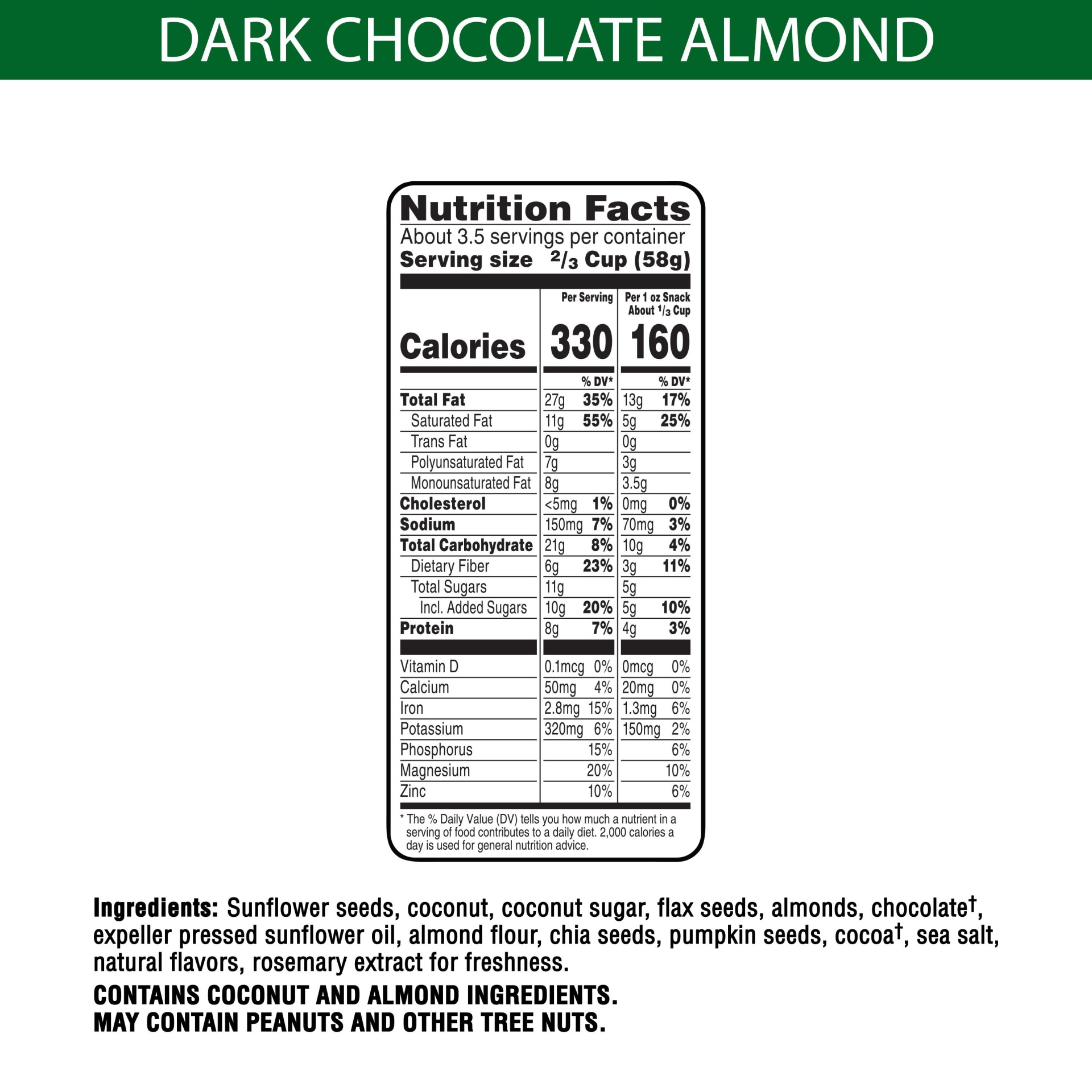 slide 3 of 4, Bear Naked Granola Cereal, Gluten Free, Dark Chocolate Almond, 8 oz