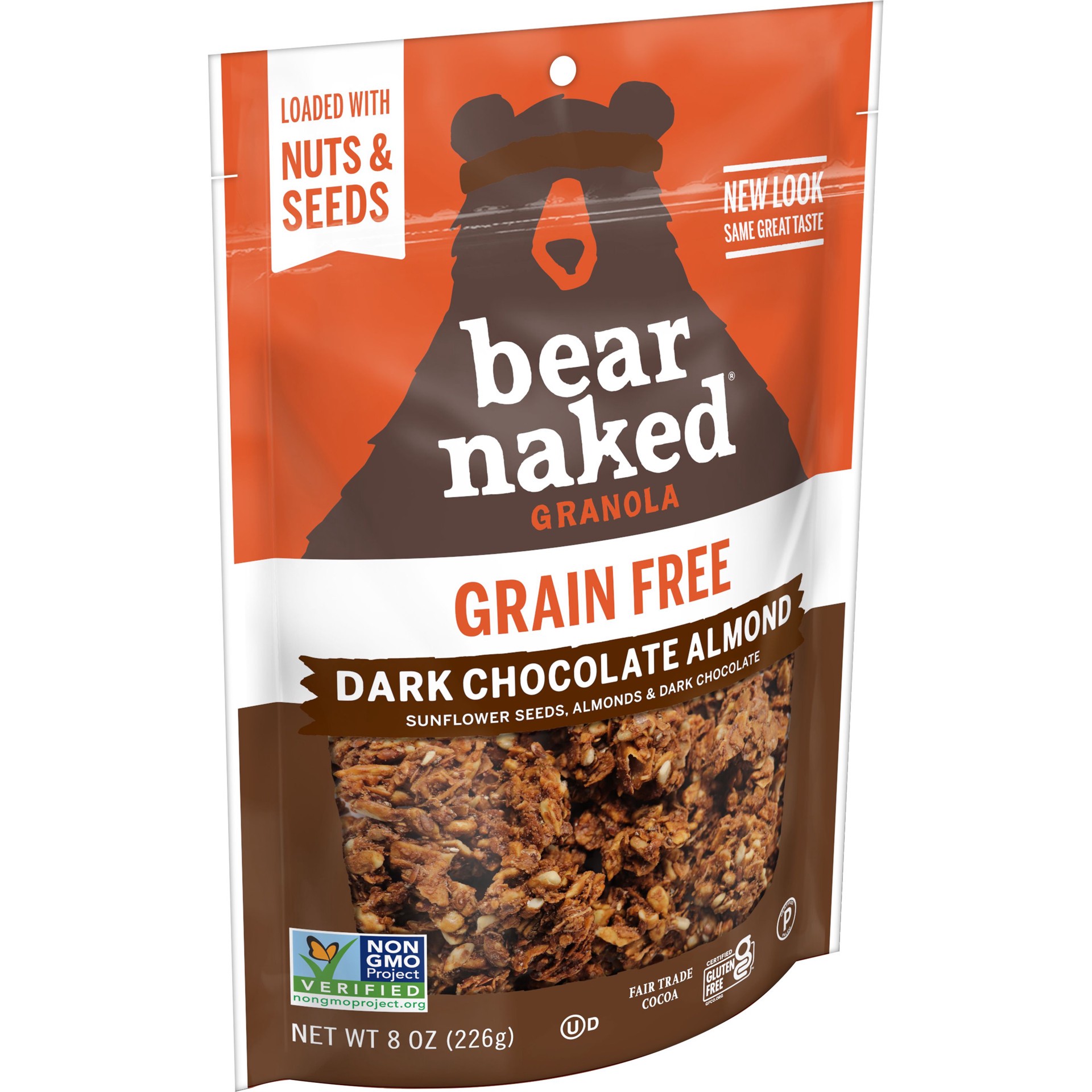 slide 1 of 4, Bear Naked Granola Cereal, Gluten Free, Dark Chocolate Almond, 8 oz
