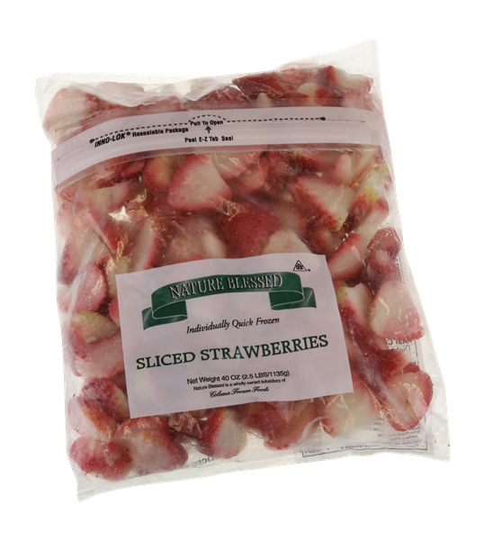 slide 1 of 1, Nature Blessed Frozen Sliced Strawberries, 40 oz